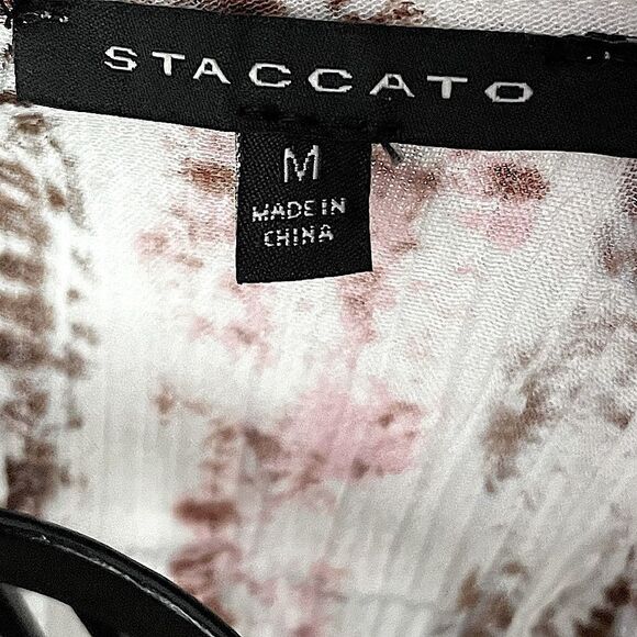 Staccato Medium Pink/White/Brown Tank Top. Worn once. - Picture 3 of 4